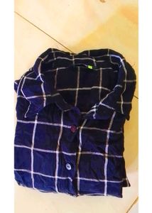🛍️trio -Chic Black &amp; White Checkered Shirt Dress