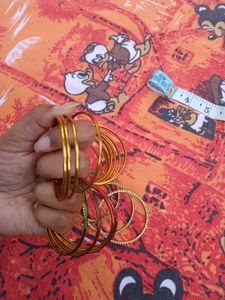 Colorful Bangle Set with Rhinestones
