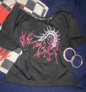 Edgy Detail Graphic Tee