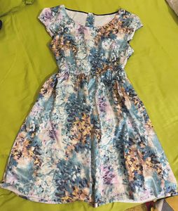 Floral Print Short Sleeve Dress