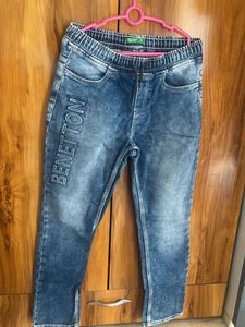 UCB KIDS Blue Wash Denim Jogger Jeans-xl