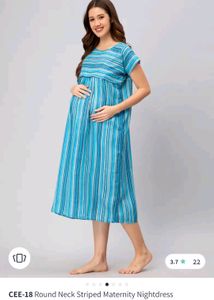Round Next Straight Maternity Gown