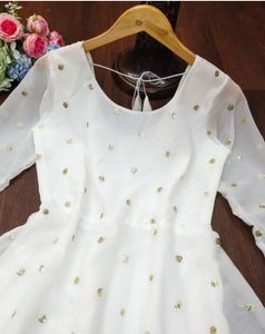 stylish fancy white gown with pink dupptta