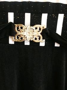 Chic Black &amp; White Striped Dress