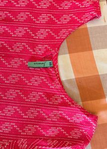 JANASYA Pink Kurta (without pants) | Size XS