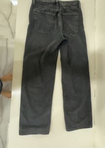 Womens Black Wide Leg Jeans