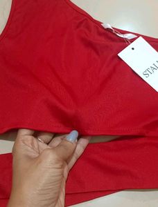 Red Beach Wear Top