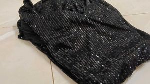 2 days old new Sparkling Black Sequin Dress