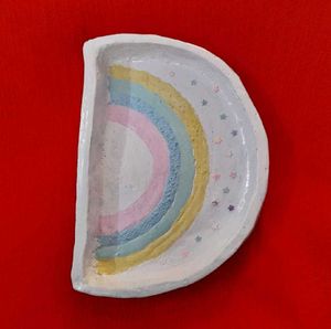 Handmade Rainbow Trinket Dish