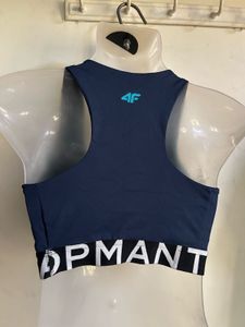 Stylish Navy Sporty Crop Top