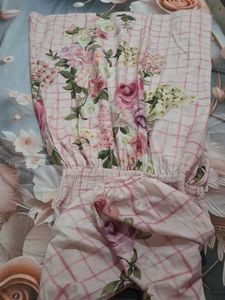 Chic Floral Print Smocked Top