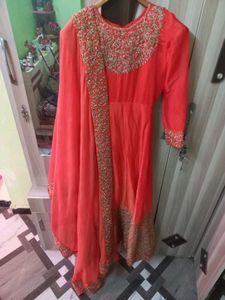 Embroidered long frock