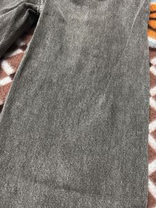 Bershka Gray Wide Leg Jeans