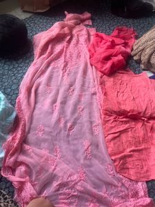 chicken Kurta with full set