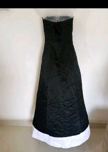 Elegant Black &amp; White Maxi Dress