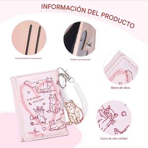 Cute Cat Keychain with Card Holder