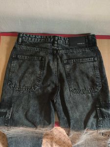 Acid Wash Cargo Jeans
