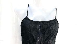 Black Corset Style Crop Top