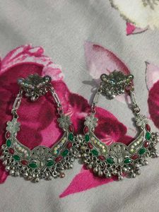 elegant oxidised ethenic earrings