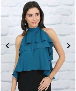 Chic Ruffled Halter Top