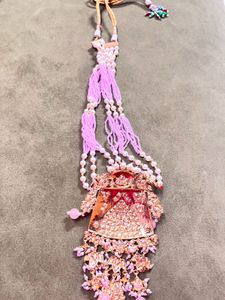 Stunning Pink Stone &amp; Pearl Necklace