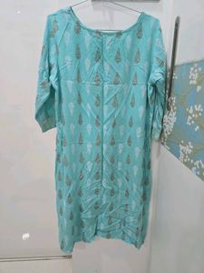Sky Blue Printed Kurta