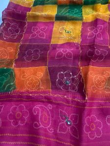 Vibrant Patchwork Saree