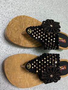 black slippers