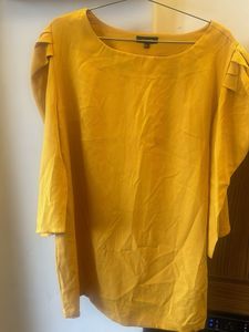 Chic Yellow dress with Unique Sleeve Detail