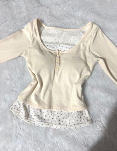 padded coquette top 🧸🤍