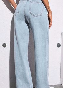 Straight Fit  High Rise Jeans