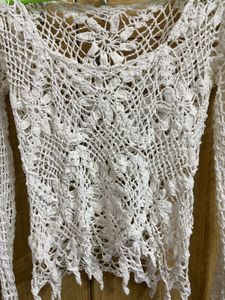 Boho Crochet Lace Long Sleeve Top