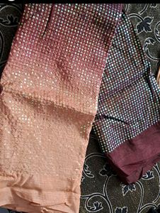 Full Squins Work Double Shade Saree with Blouse Pi