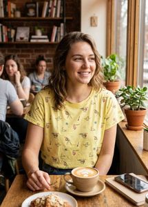 Yellow Graphic Print T-Shirt