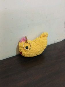 Cute Yellow Knitted Keychain Charm