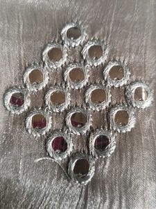 silver colour saree