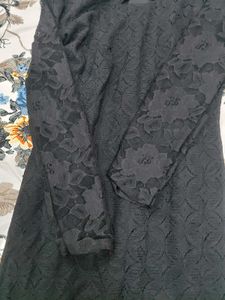 ethnic Black Lace kurthi