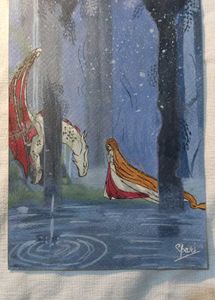 Dragon & Maiden Art oil painting