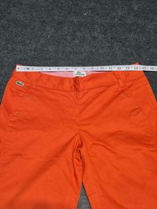 Lacoste Statement Orange Chino Trousers / Pants (S