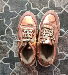 Rose Gold Metallic Sneakers