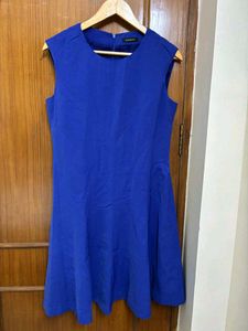 Royal Blue Fit &amp; Flare Elegant Dress