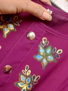 Purple Kurta with Dupatta Set