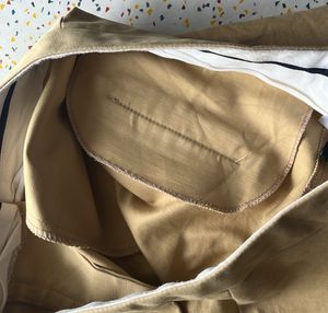 Khaki Straight Leg Pants