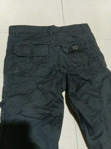 boy's Black Cargo Pants