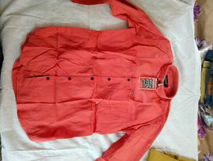 Men's Coral Long Sleeve Shirt