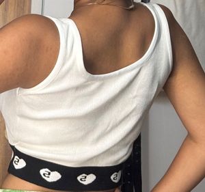 Ribbed White Crop Tank Top