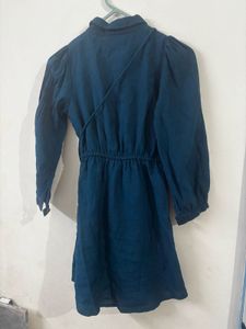 Teal Blue Dress with Matching Bag