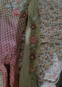 Heavy Work Embroidery Kurti With dupatta