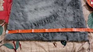 Soft Grey Faux Fur Scarf