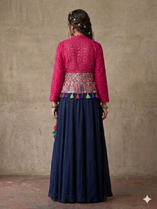 Party Wear Indo-Western Koti Style Georgette Skirt